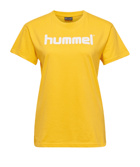 Hummel Cotton T-Shirt Logo Damen Gelb F5001 - gelb