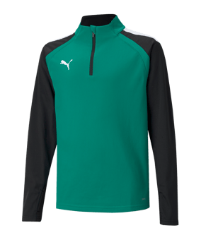 PUMA teamLIGA HalfZip Sweatshirt Kids Grün F05 - gruen