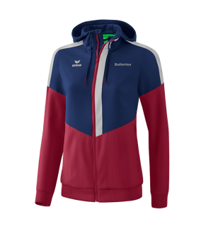 Erima Squad Präsentationsjacke Damen Blau Rot