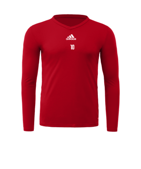 adidas Team Base Top langarm Rot