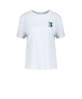 Merch Muser T-Shirt Women White | #justlogo1c