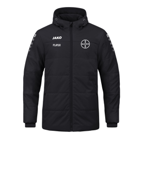 JAKO Team Coach Kapuzenjacke Schwarz F800