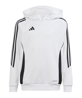 adidas Tiro 24 Training Hoody Kids Weiss Schwarz - weiss