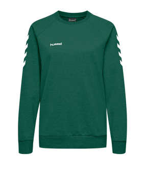 Hummel Cotton Sweatshirt Damen Grün F6140 - gruen