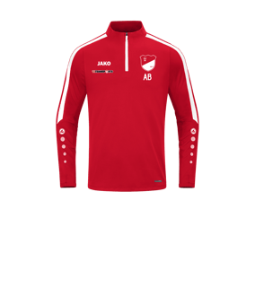JAKO Power Sweatshirt Kids Rot Weiss F100