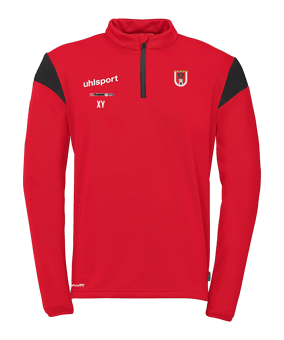 uhlsport Squad 27 HalfZip Sweatshirt Kids Rot Schwarz F62