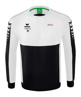 Erima Six Wings Sweatshirt Kids Schwarz Weiss