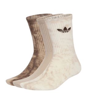 adidas Originals Tie Dye Crew 3 Pairs Sokken Wit - wit