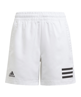 adidas Club 3 Stripes Short Kids Weiss Schwarz - weiss