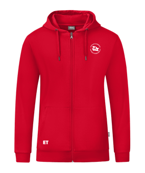JAKO Organic Kapuzenjacke Rot F100