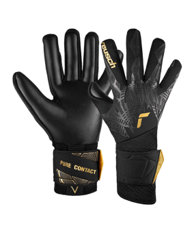 Reusch Pure Contact Infinity TW-Handschuhe Night Spark 2024 Schwarz Gold Schwarz F7706 - schwarz