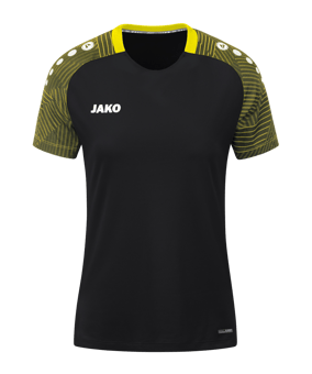 JAKO Performance T-Shirt Damen Schwarz Gelb F808 - schwarz