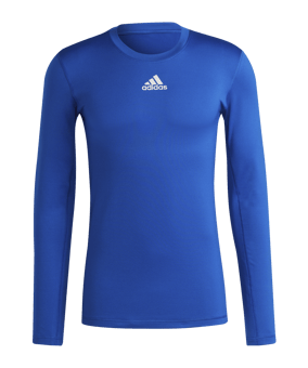 adidas TechFit Warm Longsleeve Blau - blau