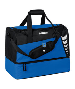 Erima Six Wings Sporttasche mit Bodenfach Gr. L Blau Schwarz