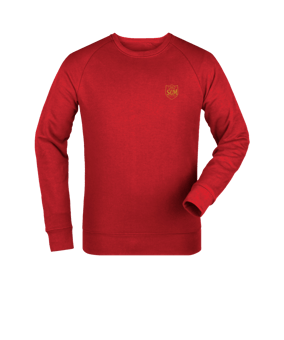 Merch Roller Sweatshirt Red | #justlogo1c
