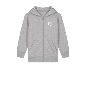 Merch Mini Cultivator 2.0 Zip-Hoodie Kids Heather Grey | #logo1c