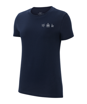 Nike Park 20 T-Shirt Damen Blau Weiss F451