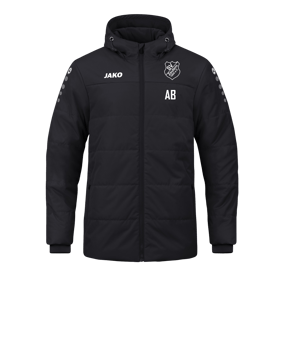 JAKO Team Coach Kapuzenjacke Schwarz F800