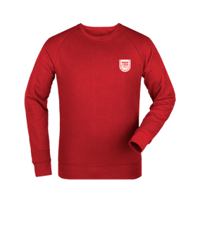 Merch Roller Sweatshirt Red | #justlogo4c