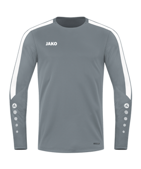 JAKO Power Sweatshirt Grau Weiss F840 - grau