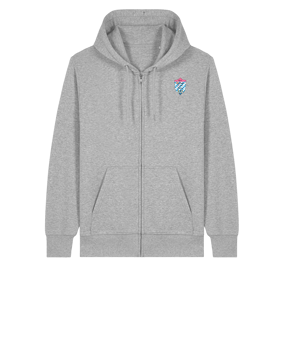 11tsmerch Merch Connector 2.0 Zip Sweatjacke Heather Grau | #established