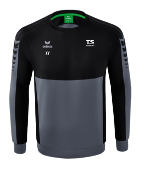 Erima Six Wings Sweatshirt Kids Grau Schwarz