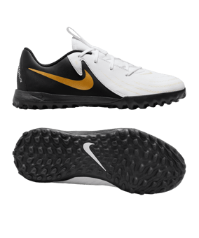 Nike Jr Phantom GX II Academy TF Kids Mad Ready Weiss Schwarz Gold F100 - weiss