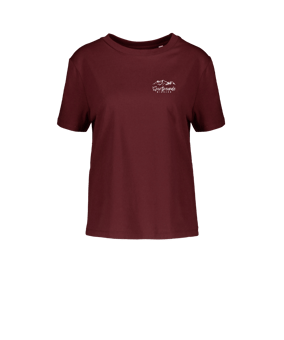 Merch Muser T-Shirt Women Burgundy | #skifahren (Beidseitig)