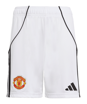 adidas Manchester United Short Home 2025/2026 Kids Weiß - weiss
