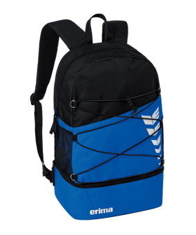 Erima Six Wings Rucksack mit Bodenfach Dunkelblau Schwarz - blau