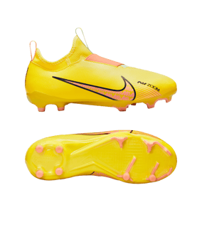 Nike Jr Air Zoom Mercurial Vapor XV Academy FG/MG Kids Lucent Gelb Rosa F780 - gelb