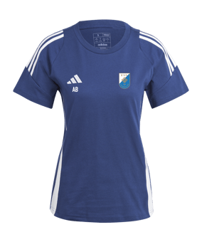 adidas Tiro 24 T-Shirt Damen Blau Weiss