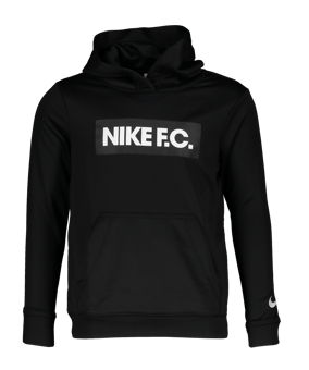 Nike F.C. Hoody Kids Schwarz Weiss F010 - schwarz