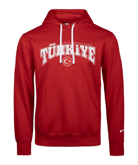 Nike TFF Türkei Biz Bitti Demeden Bitmez Hoody Rot Ftffio9035bitzmezrot