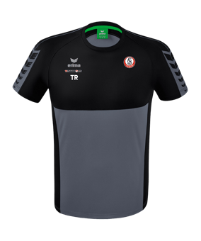 Erima Six Wings T-Shirt Grau Schwarz