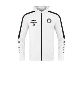 JAKO Power Kapuzenjacke Kids Weiss Schwarz F000