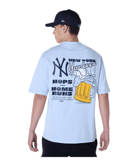 New Era MLB New York Yankees Food Graphic Oversized T-Shirt Blau - blau