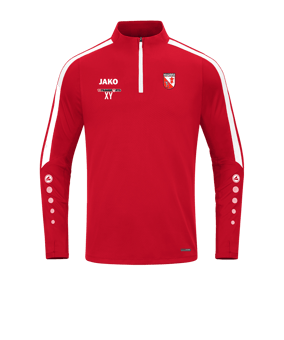 JAKO Power Sweatshirt Rot Weiss F100