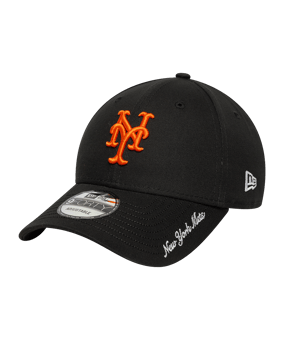 New Era MLB 9Forty New York Mets Visor Script Cap Schwarz - schwarz