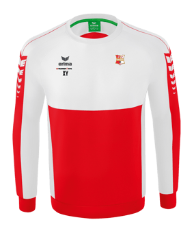 Erima Six Wings Sweatshirt Kids Rot Weiss