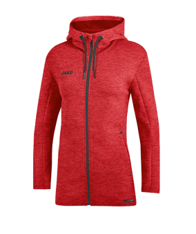 JAKO Premium Basic Kapuzenjacke Damen Rot F01 - rot