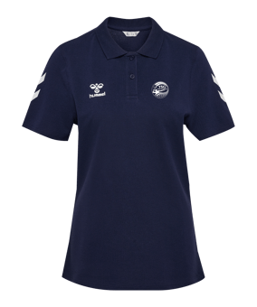Hummel Go 2.0 Chevron Polo Damen Blau F7026