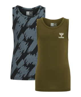 Hummel Nolan 2-Pack Tanktop Kids Grün F6086 - gruen