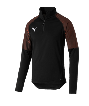 PUMA ftblNXT 1/4 Zip Top Schwarz Rot F01 - schwarz