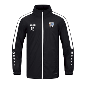 JAKO Power Allwetterjacke Schwarz Weiss F800