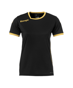 Kempa Curve Trikot T-Shirt Damen Schwarz Gold F05 - schwarz