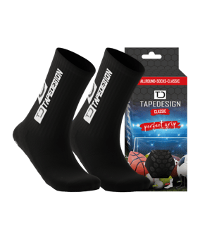 Tapedesign Gripsocks Socken Schwarz F002 - schwarz