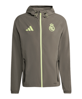 adidas Real Madrid Vis Tech Travel Jacke Grau - grau
