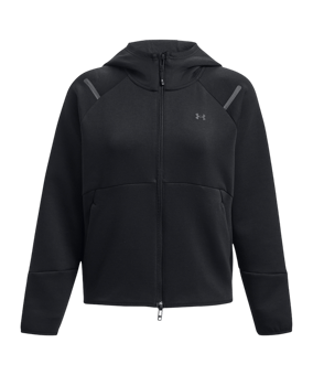 Under Armour Unstoppable Fleece Kapuzenjacke Damen Schwarz F001 - schwarz