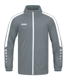 JAKO Power Allwetterjacke Grau Weiss F840 - grau